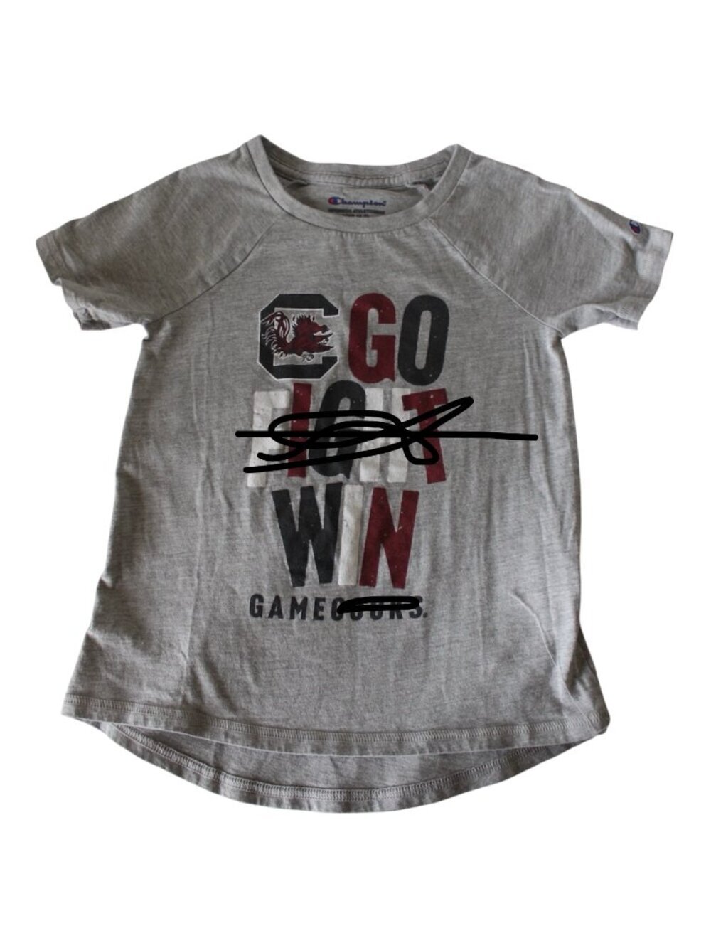 Girl's Champion USC Gamecocks Tee "Go Fight Win" in 4-5T